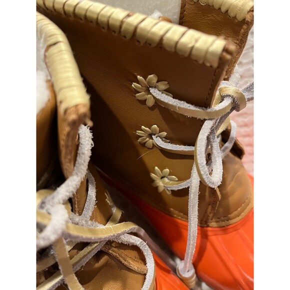 Jack Rogers Chloe Duck Boots 9 Peach Gold NEW w/o tags or box - Picture 6 of 12